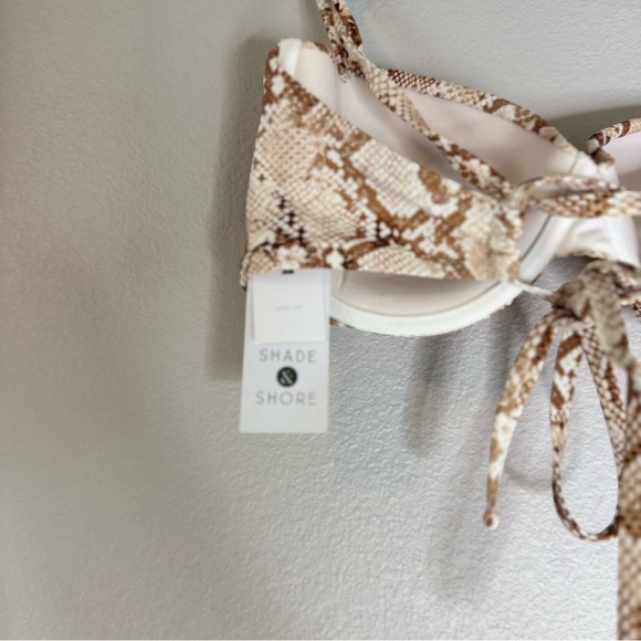 New Shade & Shore Snake Print Swim Top 36D - Picture 7 of 10